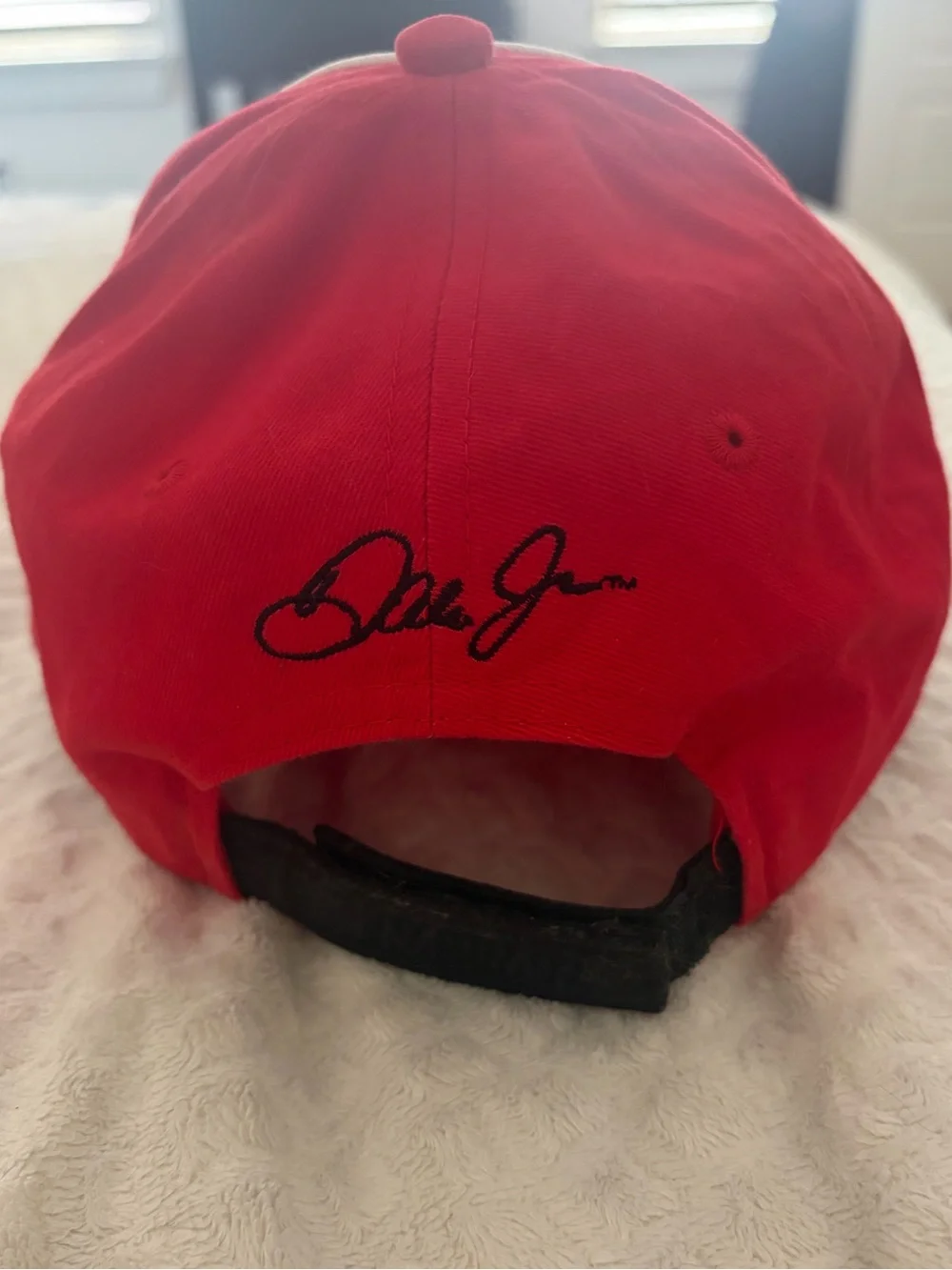 Red and Black signed NASCAR Hat